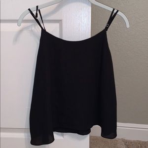 black flowy tank top